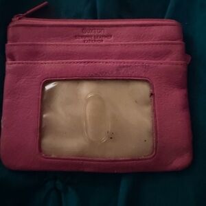 Buxton Fuchsia Leather Wallet